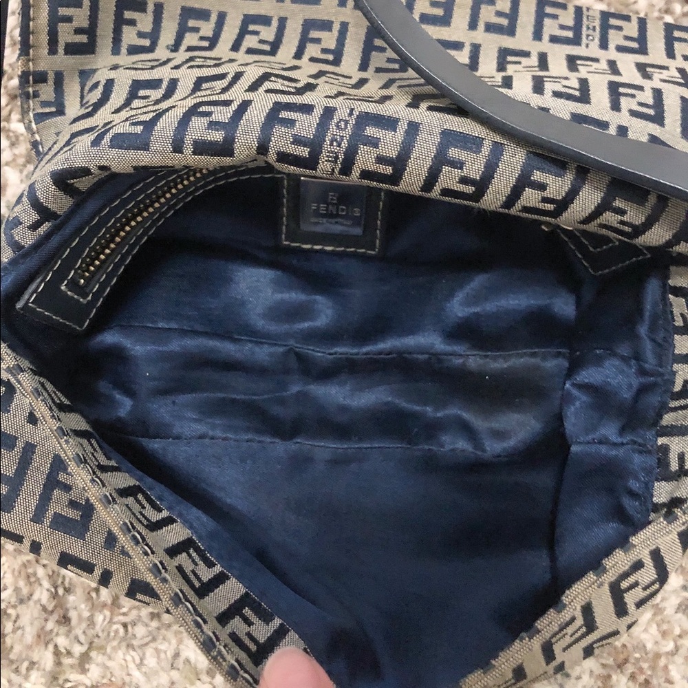 FENDI Zucchini Baguette Navy vintage bag - Picture 8 of 12